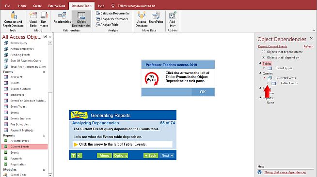 Professor Teaches Access 2019