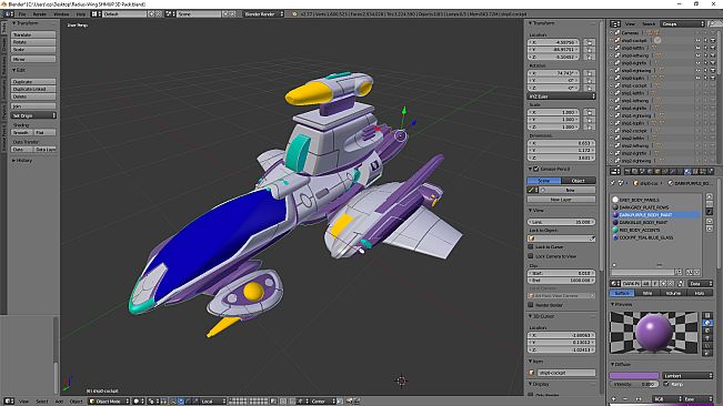 Radius-Wing SHMUP 3d Models
