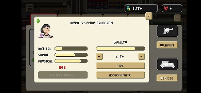 Pixel Gangsters: Mafia Manager