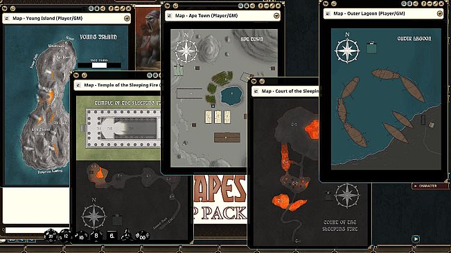 Fantasy Grounds - VTT Map Pack: Isle of the Angry Apes