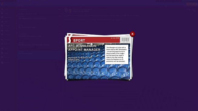 Football Manager 2019 Touch - Rise from the Ashes Challenge