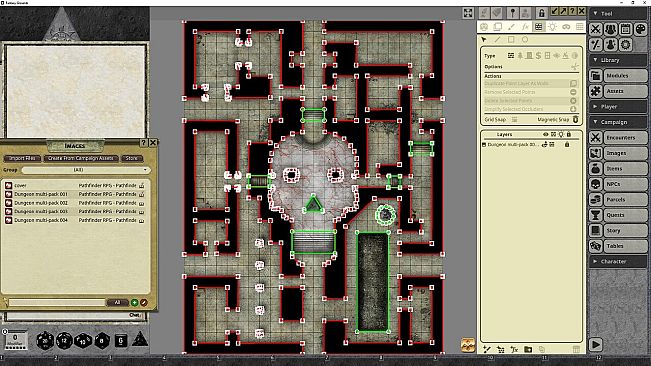 Fantasy Grounds - Pathfinder RPG - Pathfinder Flip-Mat - Dungeons Multi-Pack