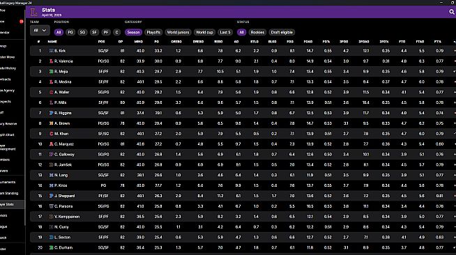 Basketball Legacy Manager 25