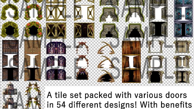 RPG Maker MZ - NATHUHARUCA Door Tilesets