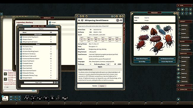 Fantasy Grounds - Legendary Bestiaries: SWARMS