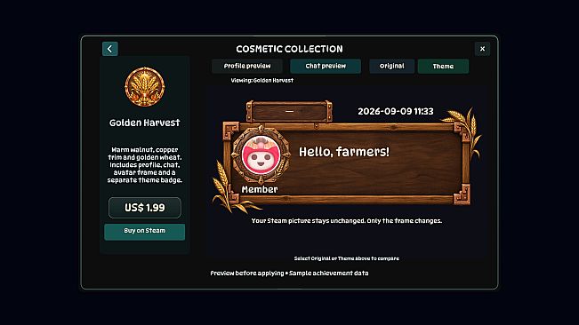 Cozy Farm - Golden Harvest Theme
