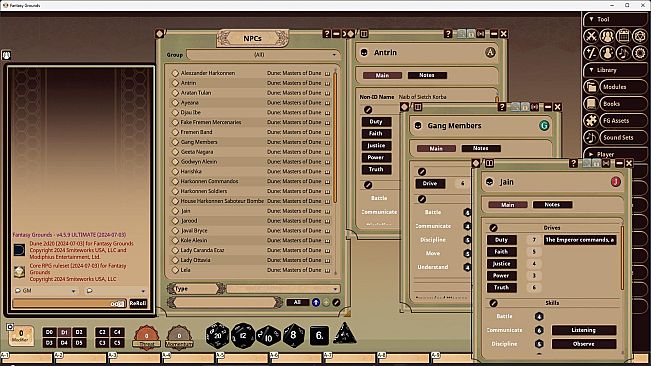 Fantasy Grounds - Dune: Masters of Dune