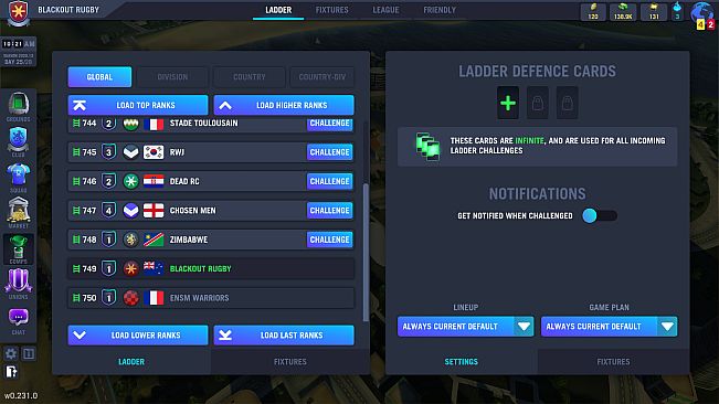 Blackout Rugby - World Cup Edition