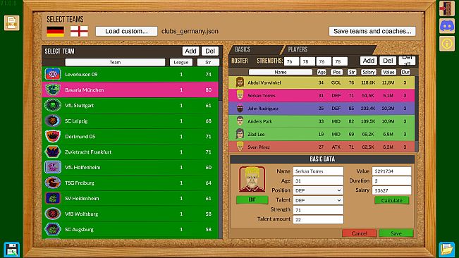 Boeckham's Football Manager