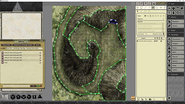 Fantasy Grounds - Pathfinder RPG - Pathfinder Flip-Mat: Ambush Sites Multi-Pack