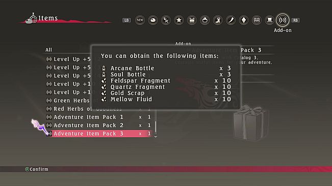 Tales of Berseria - Adventure Item Pack 3