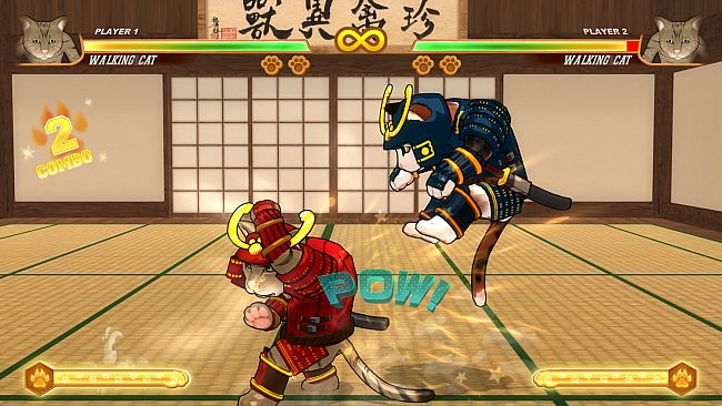 Fight Of Animals - Samurai Costume/Walking Cat