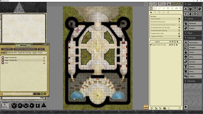 Fantasy Grounds - Pathfinder RPG - Pathfinder Flip-Mat: Bigger Temple