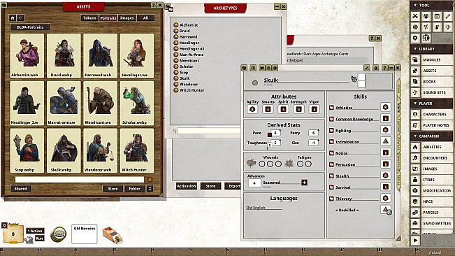 Fantasy Grounds - Deadlands Dark Ages Archetypes
