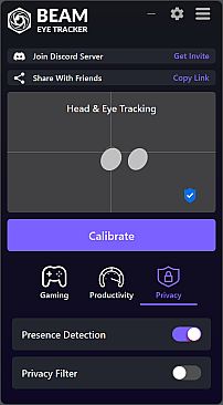 Beam Eye Tracker