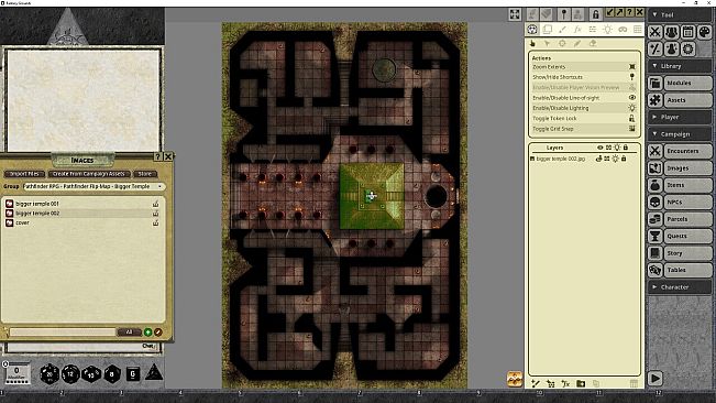 Fantasy Grounds - Pathfinder RPG - Pathfinder Flip-Mat: Bigger Temple