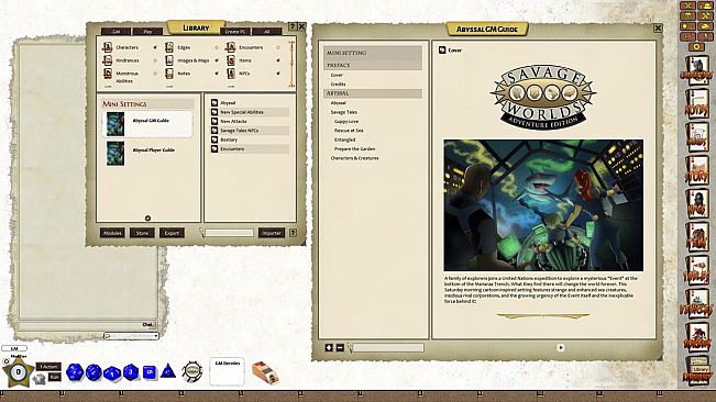 Fantasy Grounds - Savage Worlds Adventure Edition: MiniSettings (SWADE)