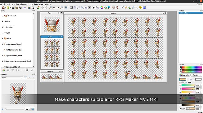 Game Character Hub PE: 2D Customizable Character - Female