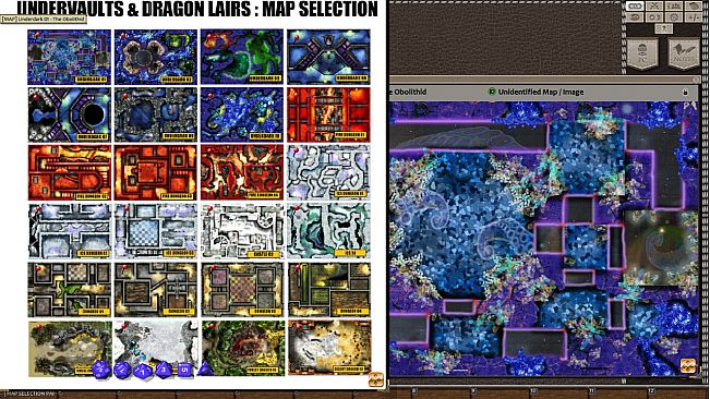 Fantasy Grounds - Meanders Map Pack: Undervaults & Dragon Lairs (Map Pack)
