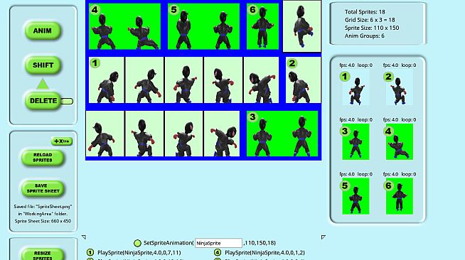 AppGameKit Studio - The Animation Sheet Editor
