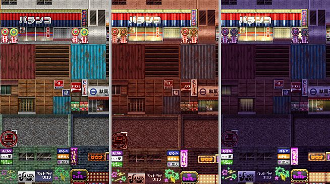 RPG Maker MZ - SERIALGAMES Living Good City Tileset - 80's Scene SET