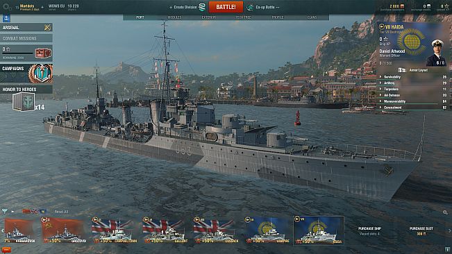 World of Warships — Haida Pack