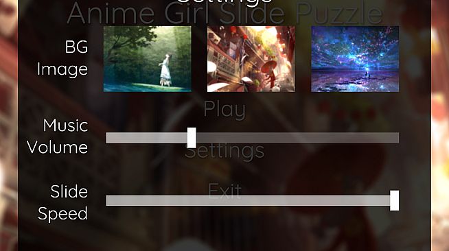 Anime Girl Slide Puzzle