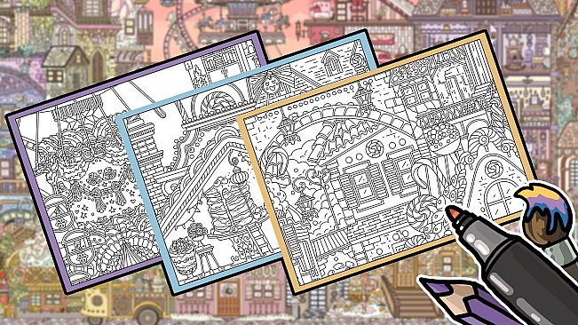 FIND KITTENS 7: Cookie Town - Coloring Book