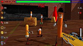 Die, zombie sausage, die!