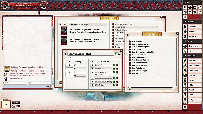 Fantasy Grounds - Pathfinder(R) for Savage Worlds: Curse of the Crimson Throne - Book 2: Seven Days to the Grave