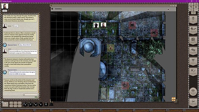Fantasy Grounds - Black Scrolls Cemetery (Map Tile Pack)