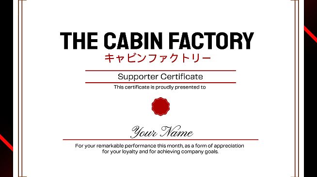 The Cabin Factory - Supporters Pack