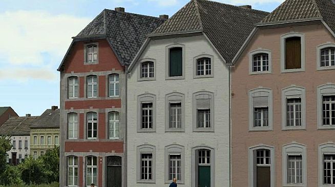 Modellset 1 - Bahnhof, Häuser, Scheunen