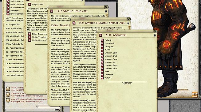 Fantasy Grounds - Mythic Monsters #33: Norse (PFRPG)