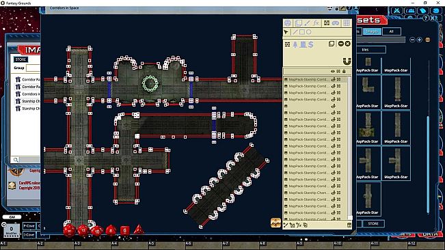 Fantasy Grounds - Pathfinder Map Pack: Starship Corridors