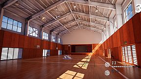 A game that saves the muscles caught in the ceiling of the gymnasium