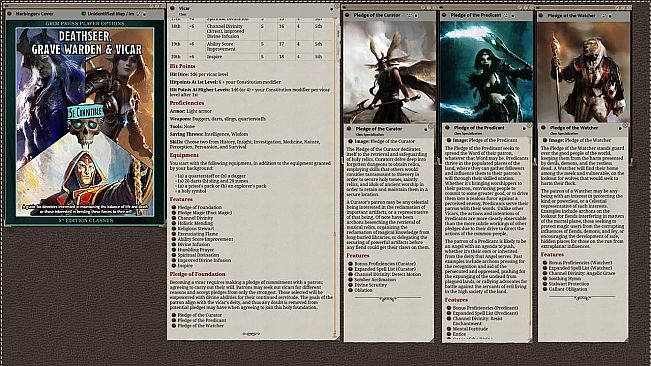 Fantasy Grounds - Harbingers of Life & Death: Deathseer, Pale Master, and Vicar Class Pack (5E)