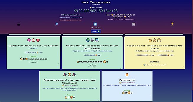Idle Trillionaire