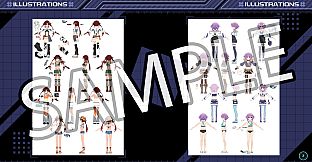 Neptunia Riders VS Dogoos Digital Art Book + Wallpaper