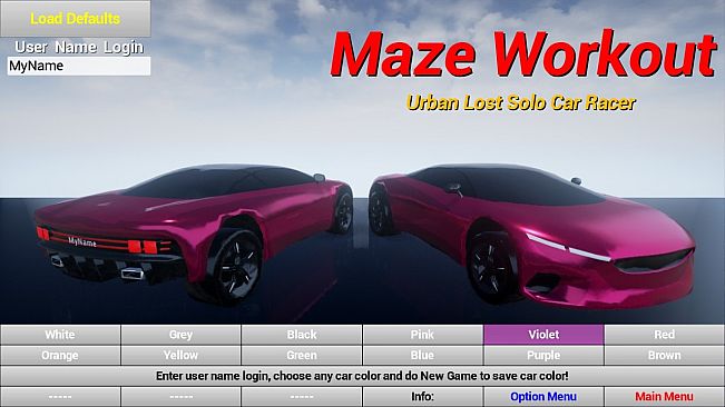 Maze Workout - Urban Lost Solo Car Racer