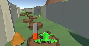 A frog in a small pond