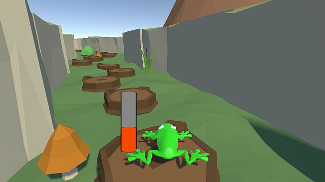 A frog in a small pond