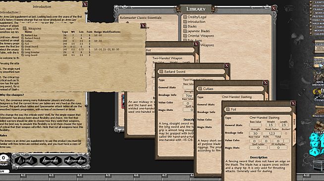 Fantasy Grounds - Rolemaster Classic: The Armoury