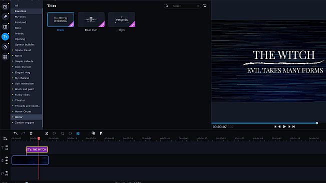 Movavi Video Editor Plus 2022 - Horror Stories Set