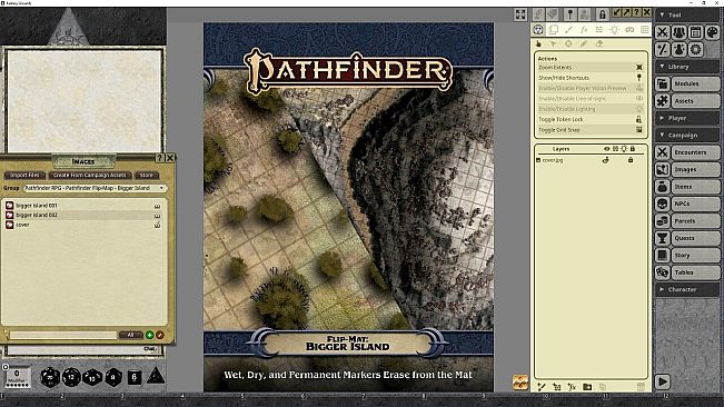 Fantasy Grounds - Pathfinder RPG - Pathfinder Flip-Mat: Bigger Island