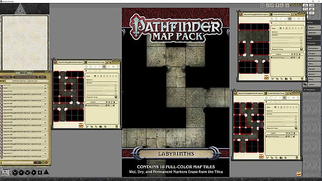 Fantasy Grounds - Pathfinder RPG - Map Pack: Labyrinth