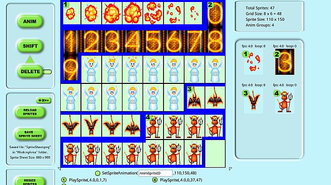 AppGameKit Studio - The Animation Sheet Editor