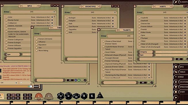 Fantasy Grounds - Dune - Adventures in the Imperium: Sand and Dust