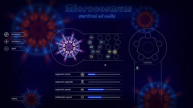Microcosmum: survival of cells - Colors for organisms