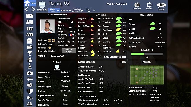 RUTM 2017 - Season 2018/19 Update